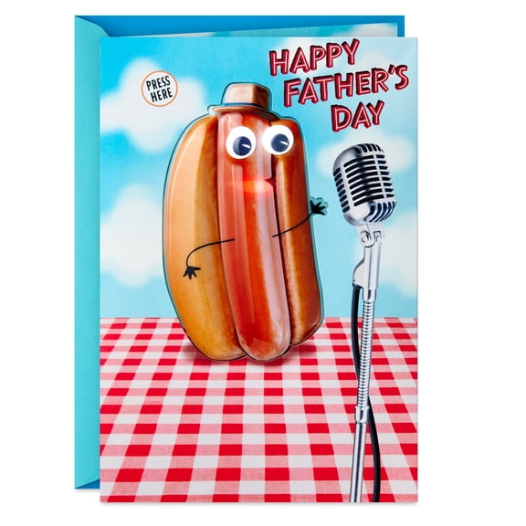 Hallmark Funny Musical Father's Day Card (Singing Hot Dog)