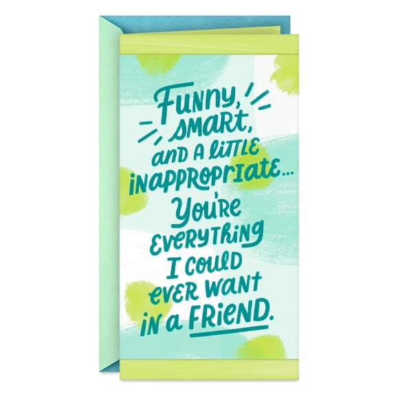 Hallmark Friendship Card (You're Funny, Smart and a Little Inappropriate)