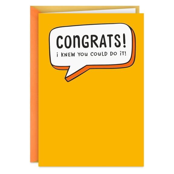 Hallmark Shoebox Funny Congratulations Card (I Knew You Could Do It)