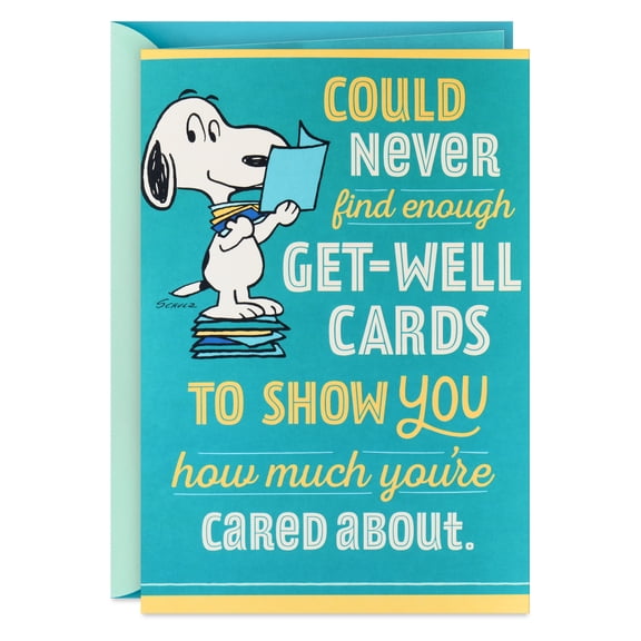 Hallmark Peanuts Funny Get Well Card With Mini Cards (Snoopy Never Enough Cards)