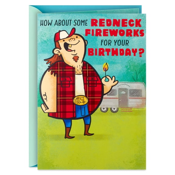 Hallmark Funny Birthday Card with Sound (Redneck Fireworks)