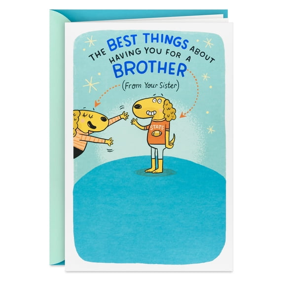 Hallmark Funny Pop-Up Birthday Card from Sister (Best Things About My Brother)