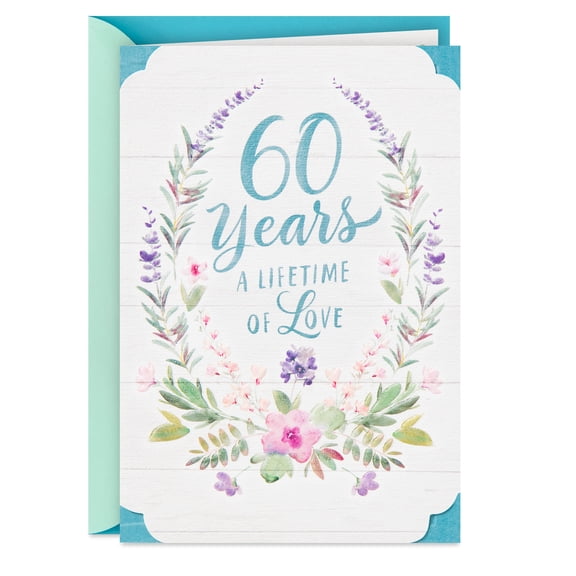 Hallmark 60th Anniversary Card (A Lifetime of Love)