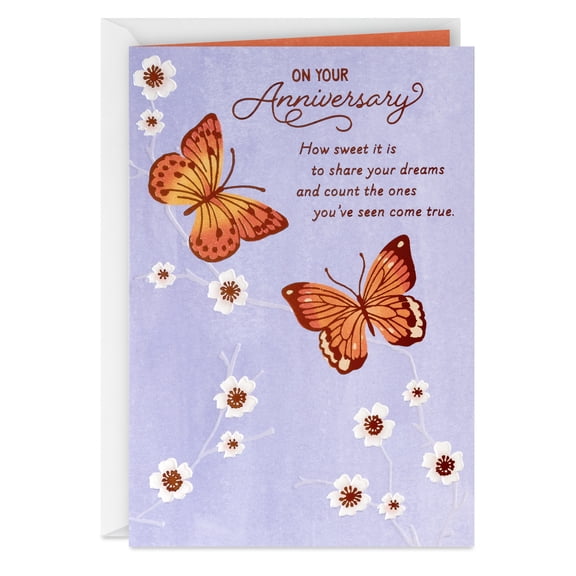 Hallmark Anniversary Card for Couple (How Sweet To Share Your Dreams)