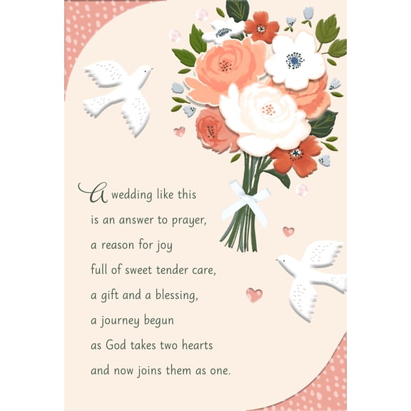 DaySpring Religious Wedding Card (God Joins Two Hearts as One)