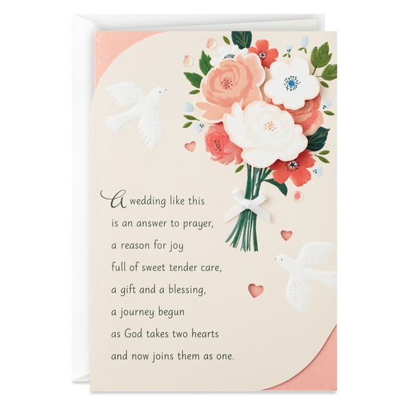 DaySpring Religious Wedding Card (God Joins Two Hearts as One)