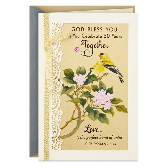 DaySpring Religious 50th Anniversary Card (Celebrating the Gift of Lasting Love)