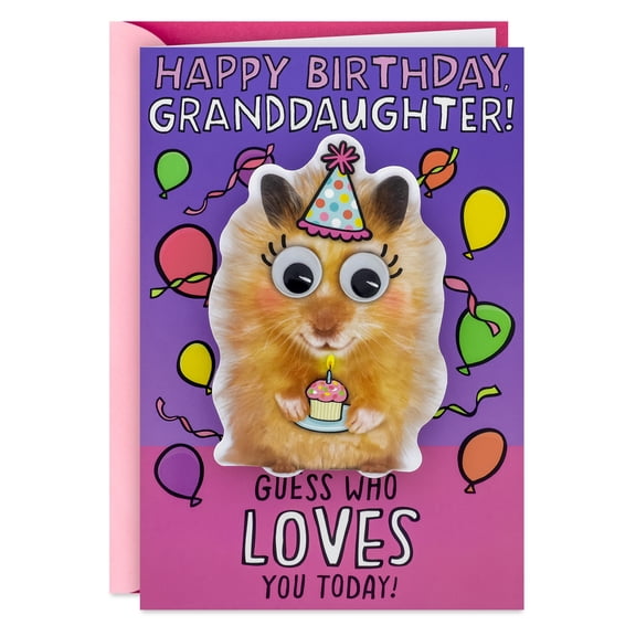Hallmark Funny Birthday Card for Granddaughter (Guess Who Loves You Today)