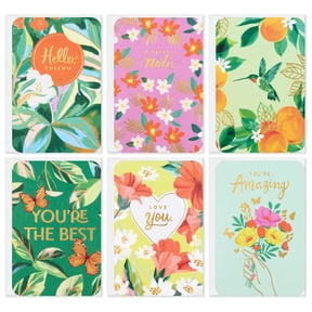 Hallmark Just Because Mini Assorted Multi-Occasion Cards (Uplifting Florals), Pack of 6
