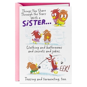 Hallmark Funny Pop-Up Birthday Card for Sister (Things We Share)