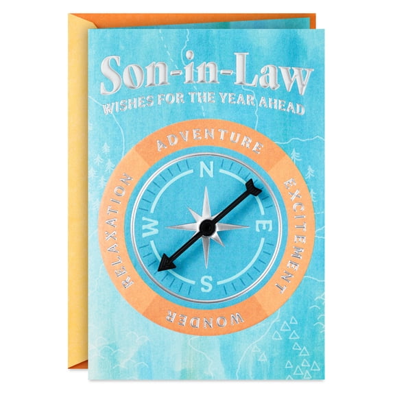 Hallmark Birthday Card for Son-in-Law (Wishes for the Year Compass Wheel)