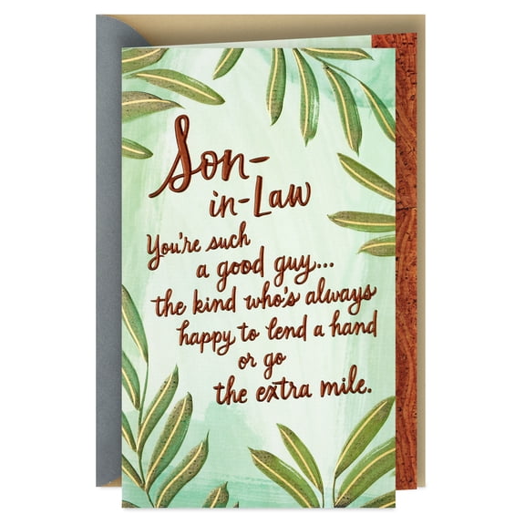 Hallmark Birthday Card for Son-in-Law (You Go the Extra Mile)