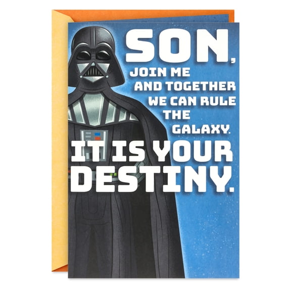 Hallmark Star Wars Funny Pop-Up Birthday Card for Son (Darth Vader Join With Me)