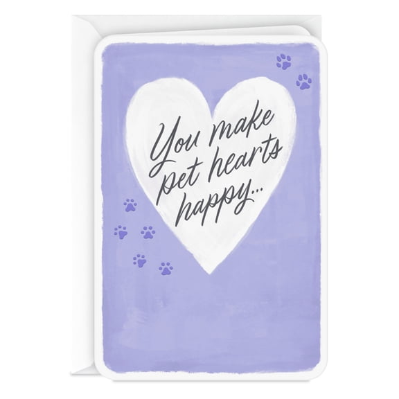Hallmark Just Because Thank You Card (You Make Pet Hearts Happy)