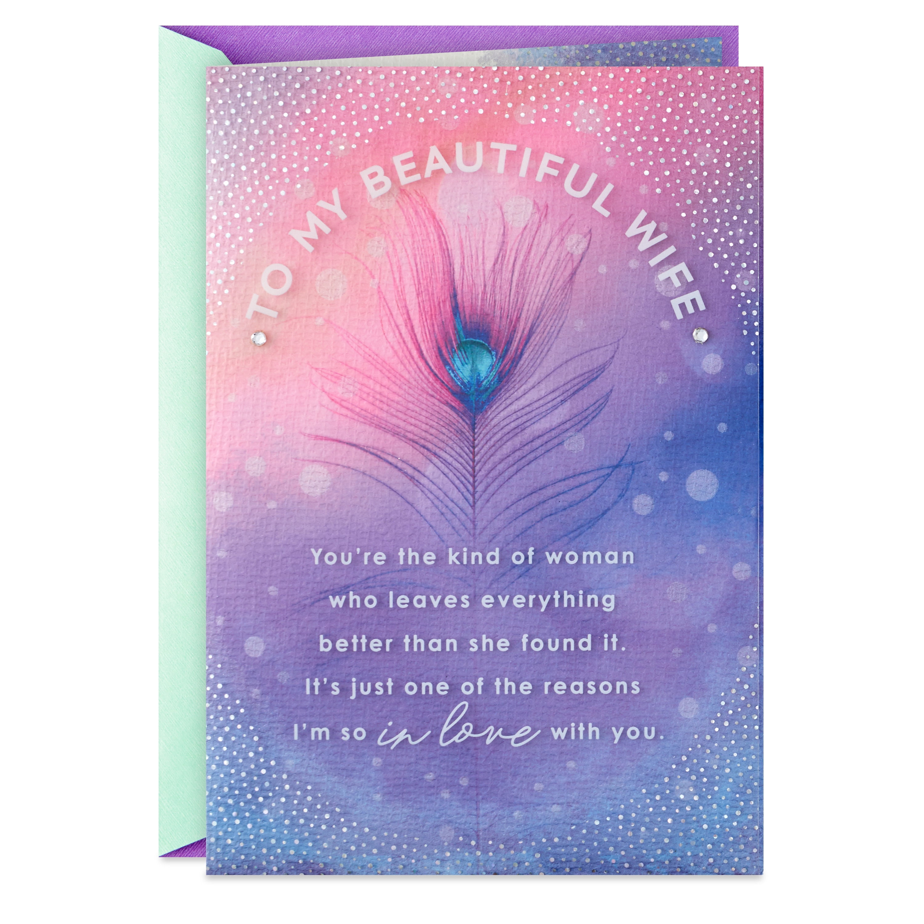 Hallmark Birthday Card for Wife (Open Mind, Positive Soul and Kind Heart)
