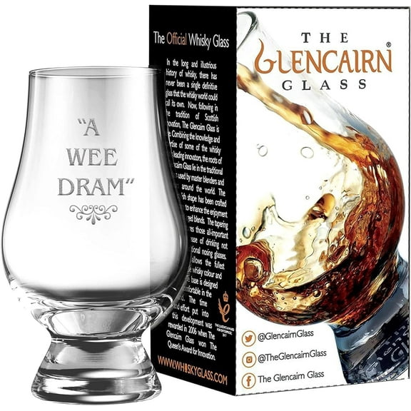 GLENCAIRN WEE DRAM ENGRAVED WHISKY GLASS IN GIFT CARTON