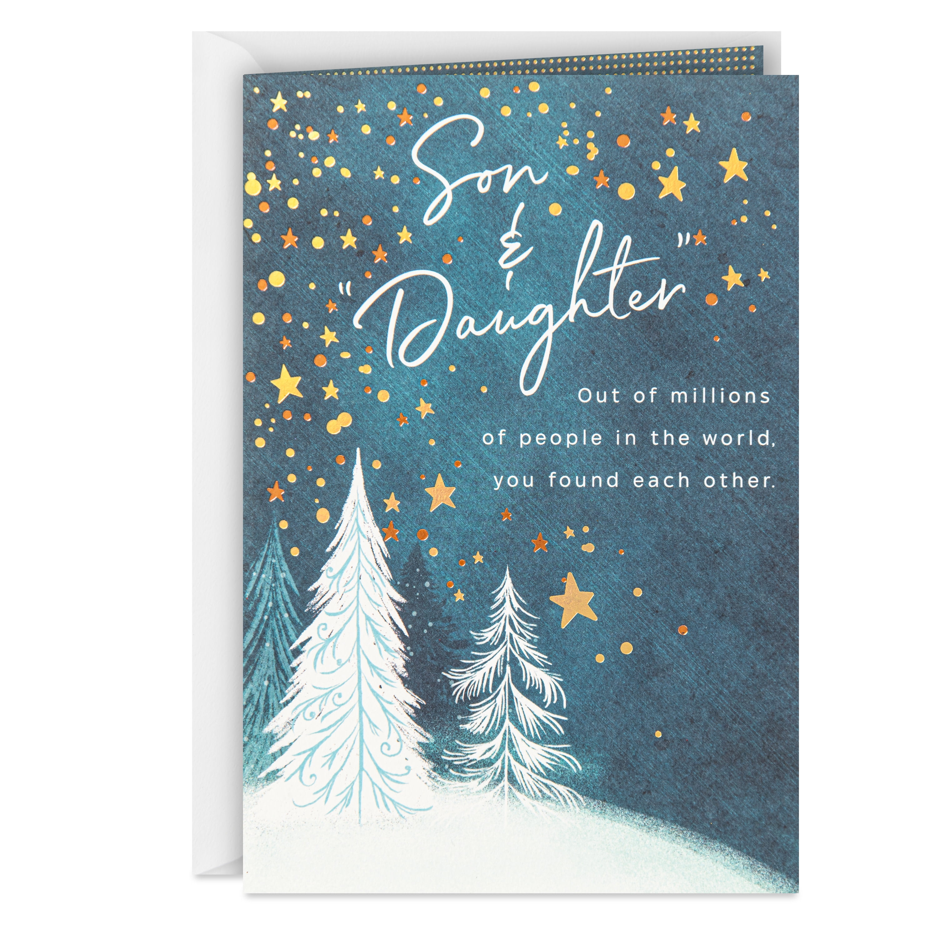 Hallmark Christmas Greeting Card for Son and Daughter-in-Law (You Found the Gift of Each Other)