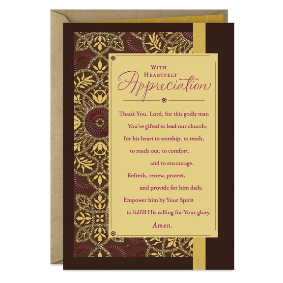 DaySpring Religious Clergy Appreciation Card (Thank You for This Godly Man)