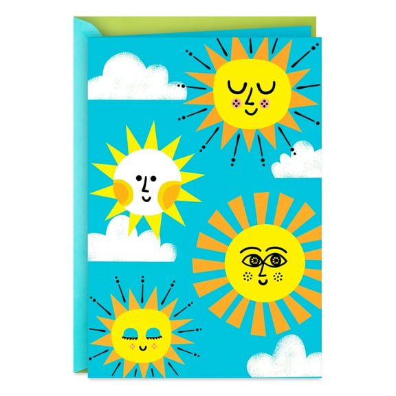 Hallmark Blank Card (Smiling Suns)