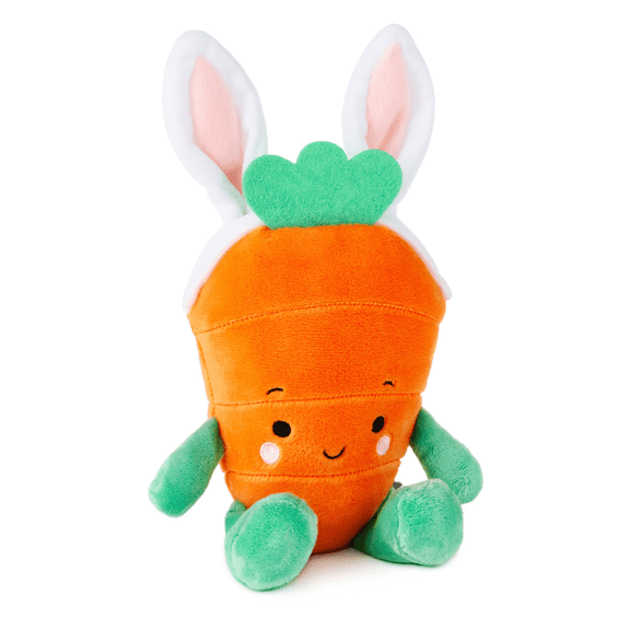 Hallmark Carrot Wearing Bunny Ears Easter Plush Toy 5.5" New with Tag
