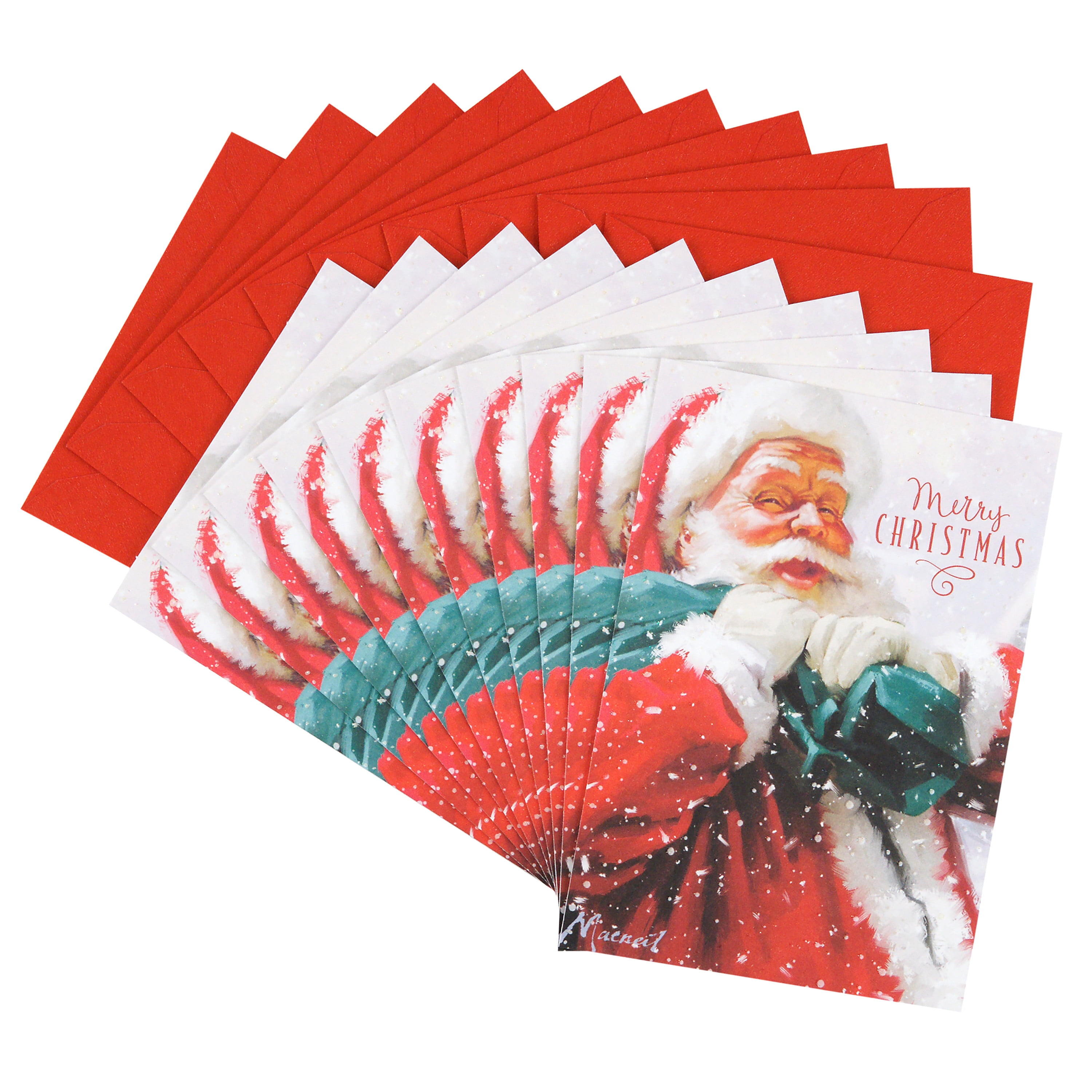 Hallmark Christmas Card Assortment, St. Nick (10 Cards with Envelopes)