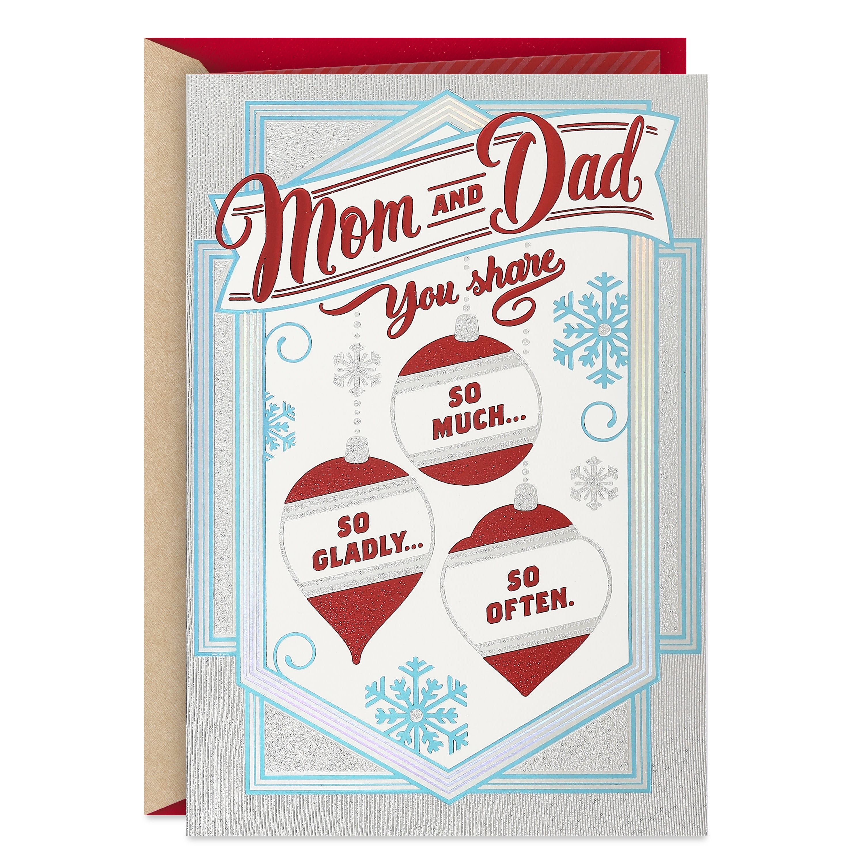 Hallmark Christmas Card for Mom and Dad (You Share So Much)