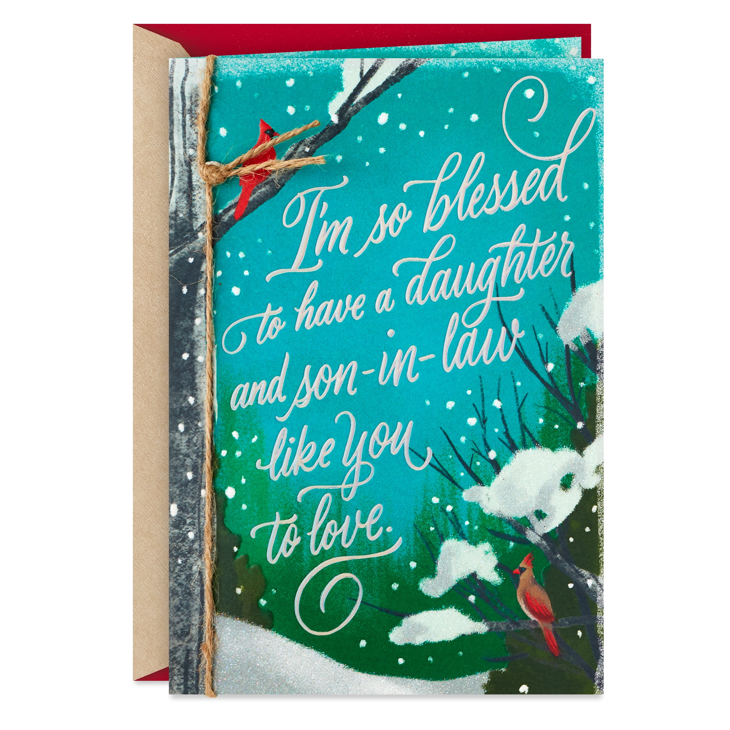 Hallmark Christmas Greeting Card for Daughter and Son-in-Law (I'm So Blessed to Have You)