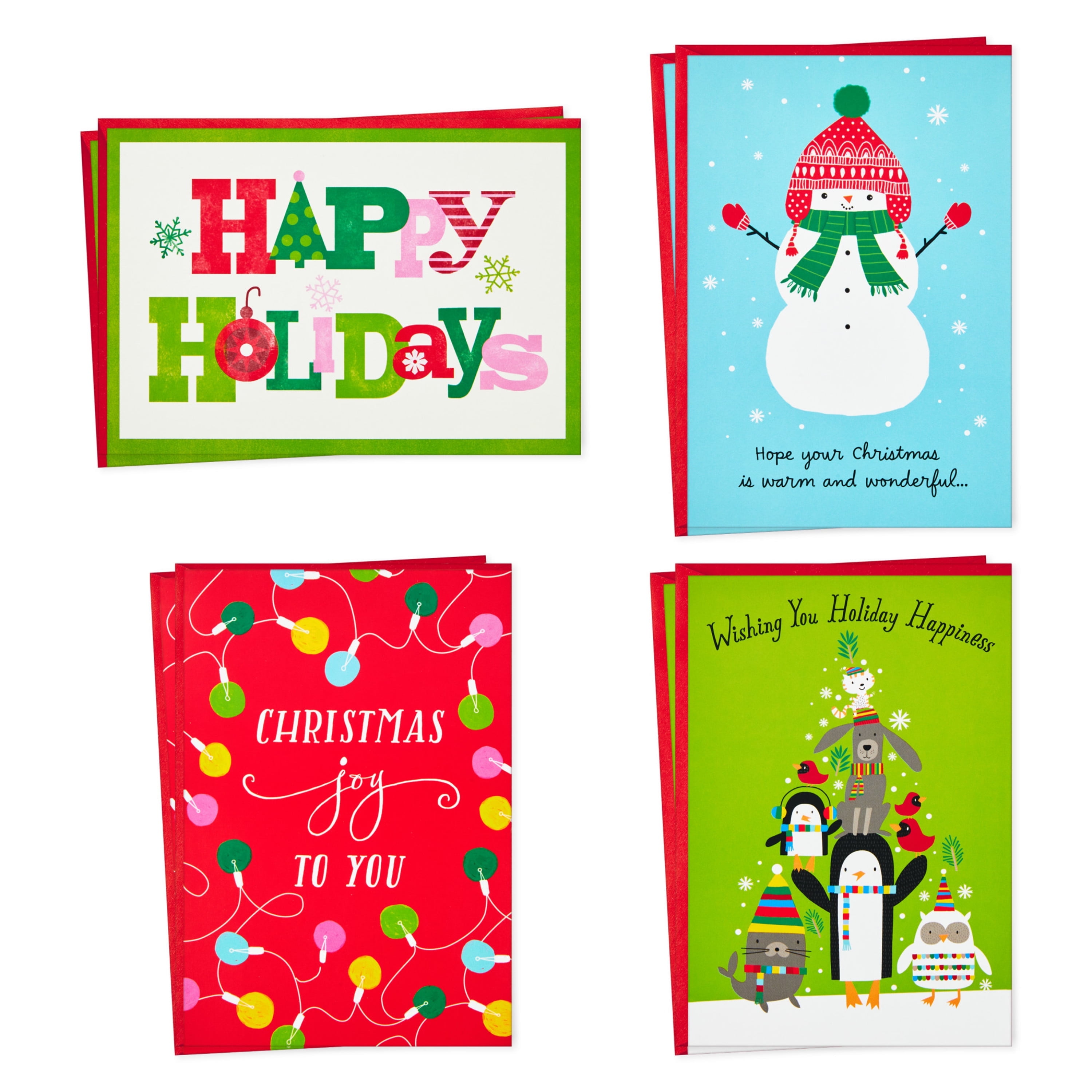 Hallmark Christmas Cards Assortment, Christmas Joy (8 Holiday Cards with Envelopes)