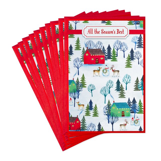Hallmark Christmas Cards, Season's Best (10 Cards with Envelopes