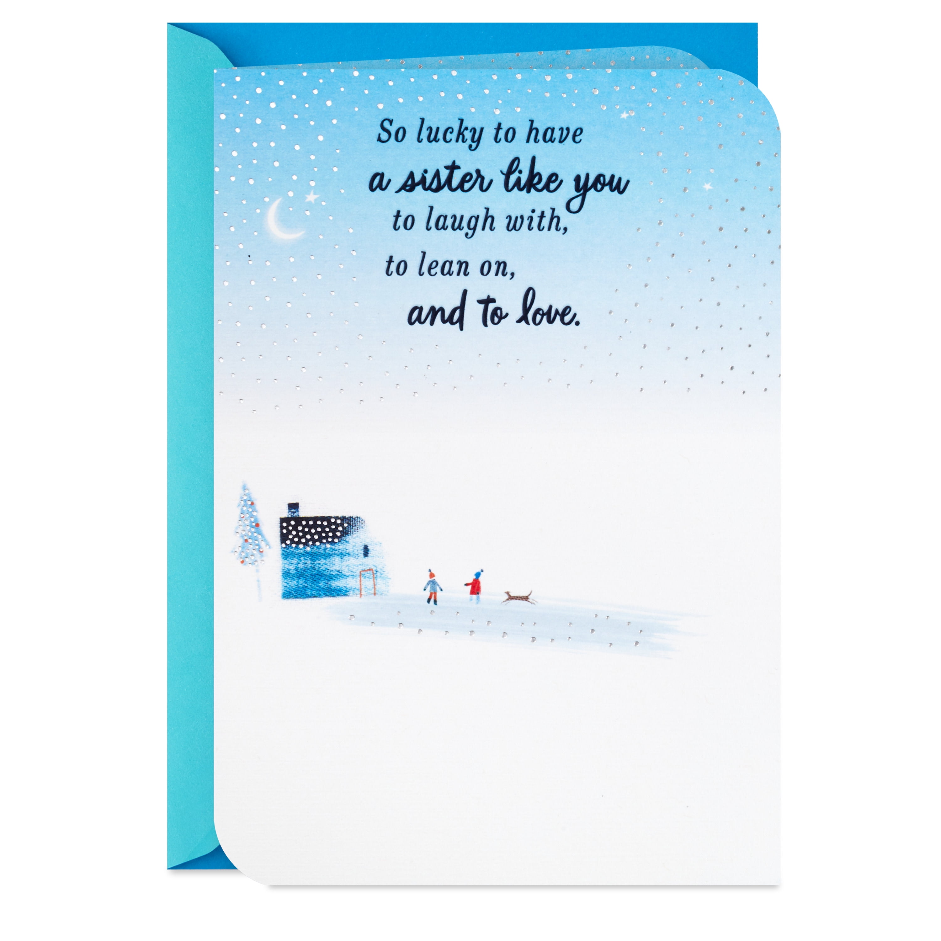 Hallmark Christmas Greeting Card for Sister (So Lucky to Have You)