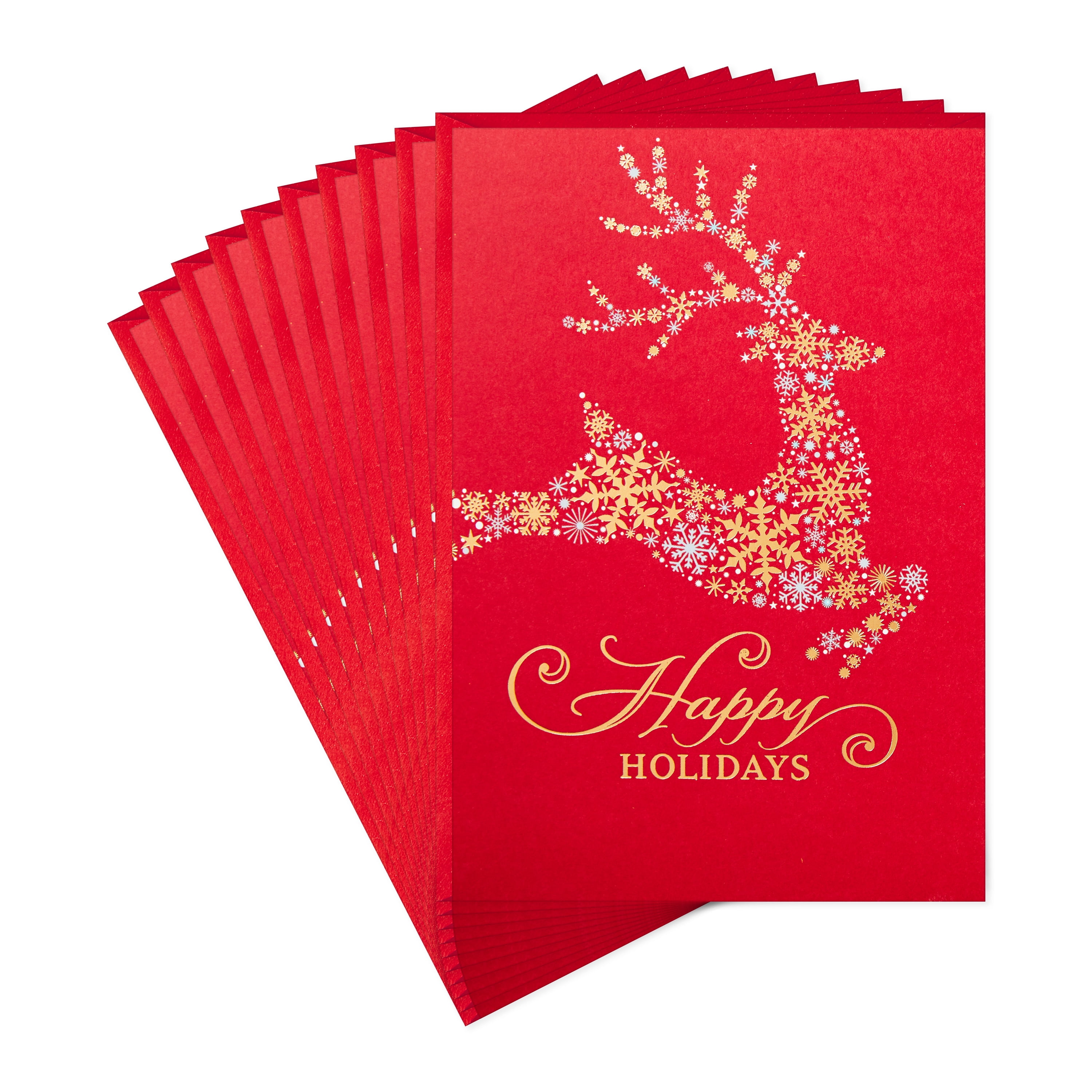 Hallmark Christmas Greeting Cards (Elegant Reindeer Happy Holidays