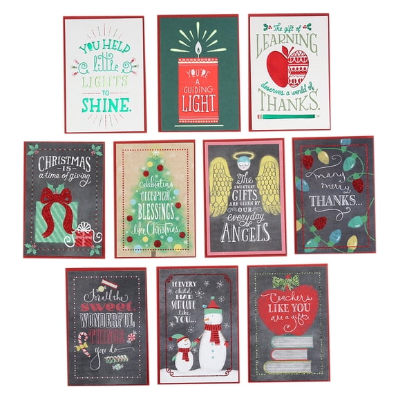 Hallmark Christmas Greeting Cards with Envelopes, 10 Count, 5.75" x 8.31"