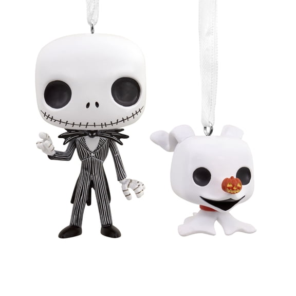 Hallmark Christmas Ornaments (Jack Skellington Zero Funko POP!), 2 Count
