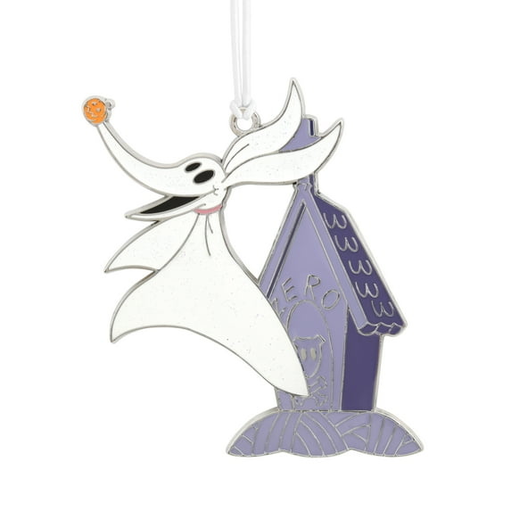 Hallmark Christmas Ornament (Disney Tim Burton's The Nightmare before Christmas Zero with Doghouse, Metal), 1 Count