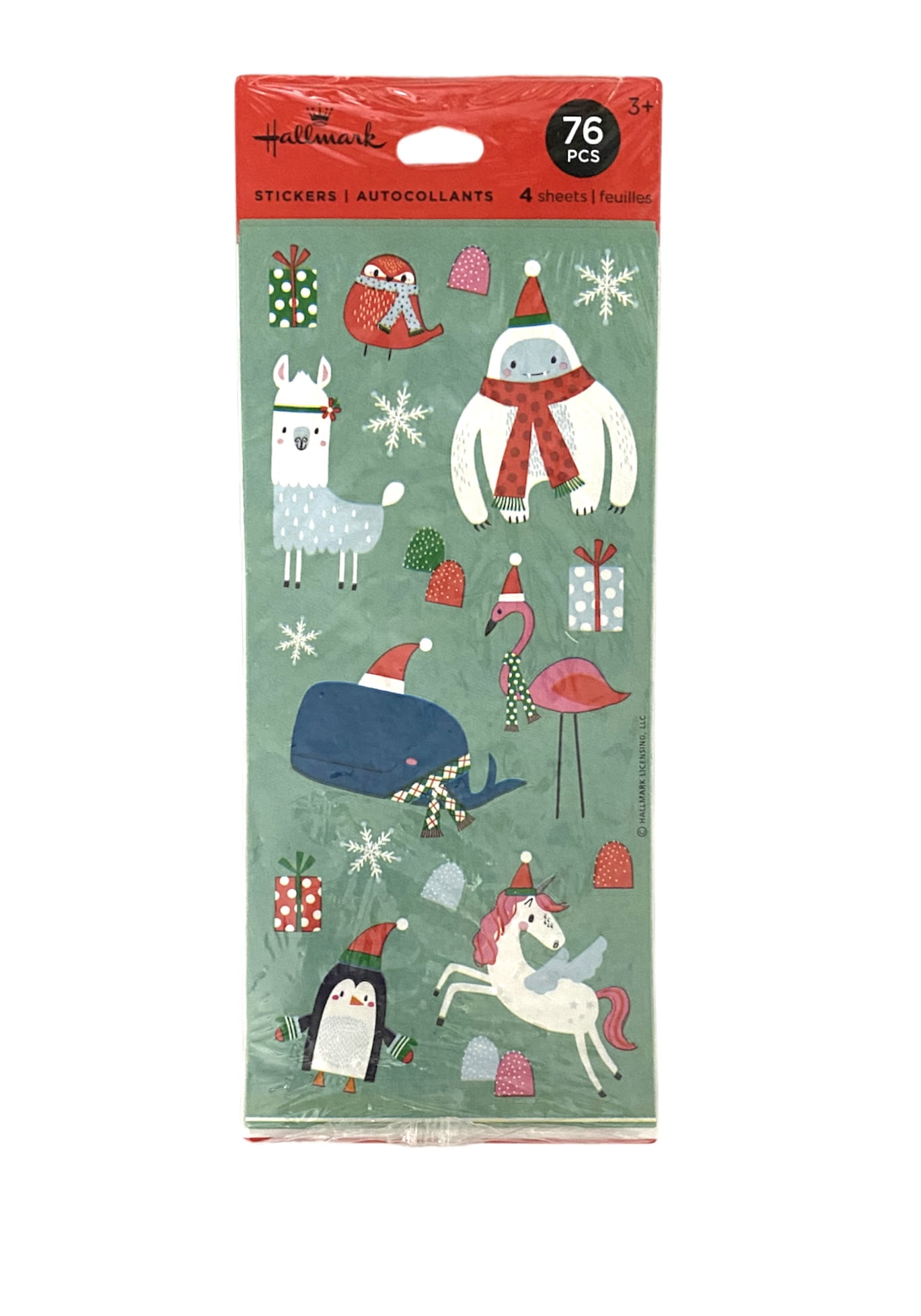 Hallmark Christmas Stickers 76 Pieces - 4 Sheets - Walmart.com
