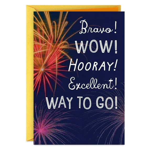 Hallmark Congratulations Card (Way to Go Fireworks)