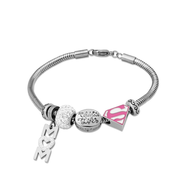 Hallmark Connections Women's Stainless Steel Supermom Charm