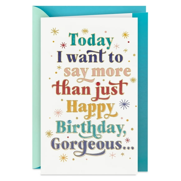 Hallmark Romantic Birthday Card for Her (I Fall in Love With You Again and Again)