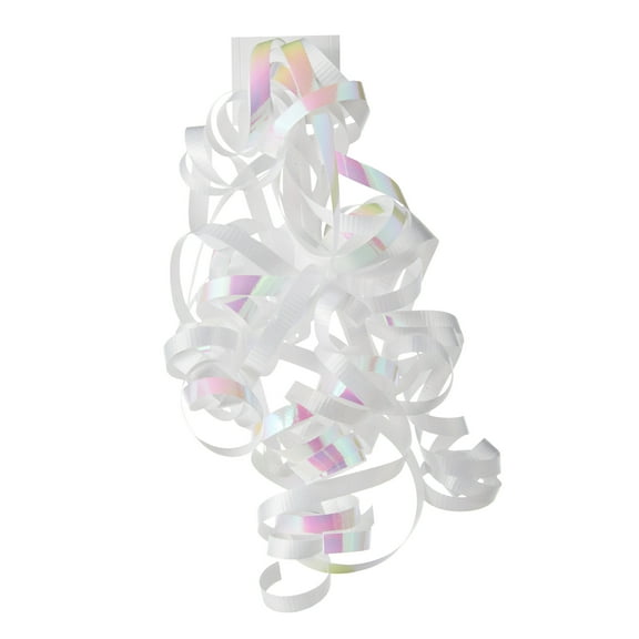Hallmark Curly Ribbon Gift Bow (White and Iridescent)
