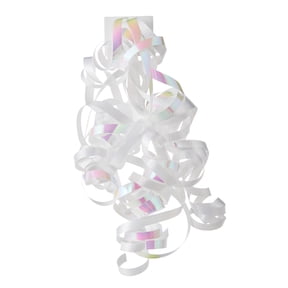 Hallmark Curly Ribbon Gift Bow (White and Iridescent)