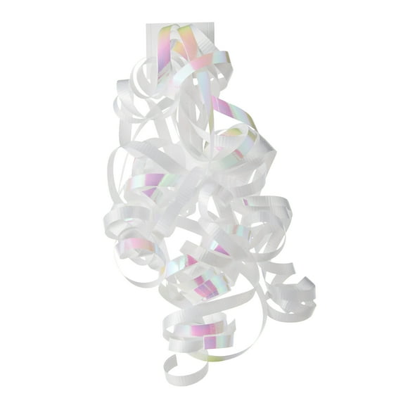 Hallmark Curly Ribbon Gift Bow (White and Iridescent)