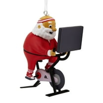 Hallmark Cycling Santa Christmas Ornament
