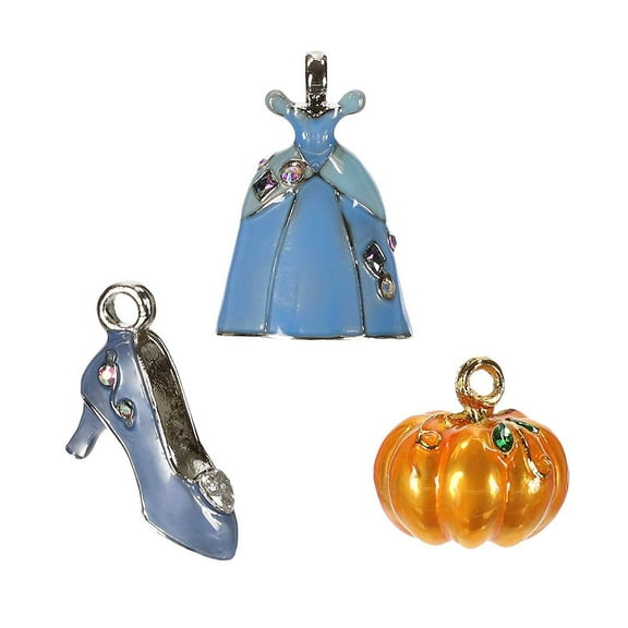 Hallmark Disney Cinderella Multi-color Metal Keepsake Christmas Decorative Accent Ornaments, 4 Count