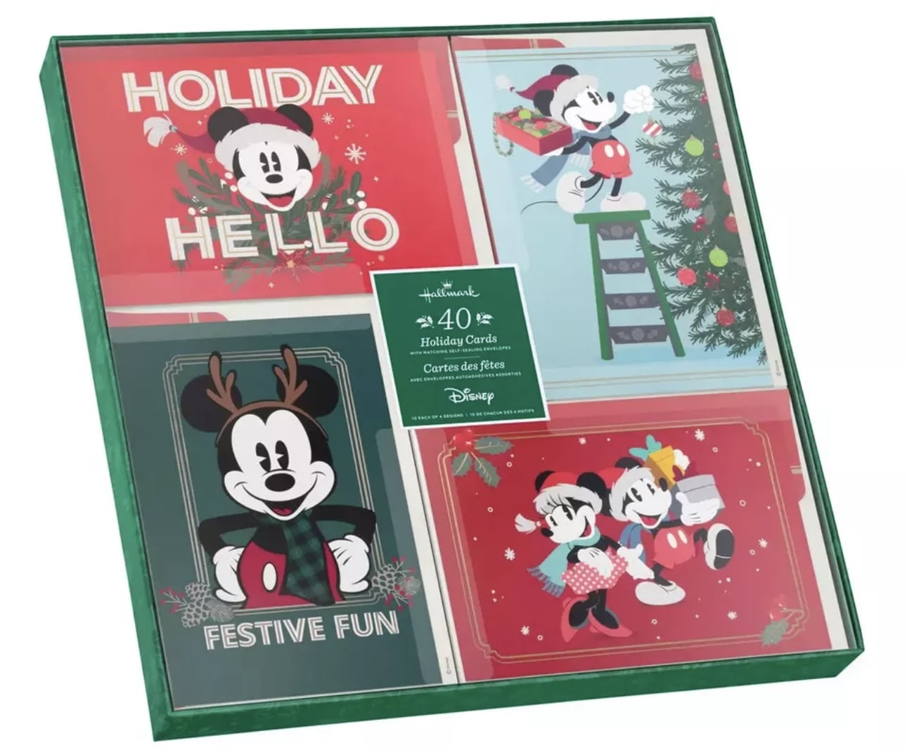 Hallmark Disney Festive Fun 40 Pack Printed Christmas Cards - Walmart.com