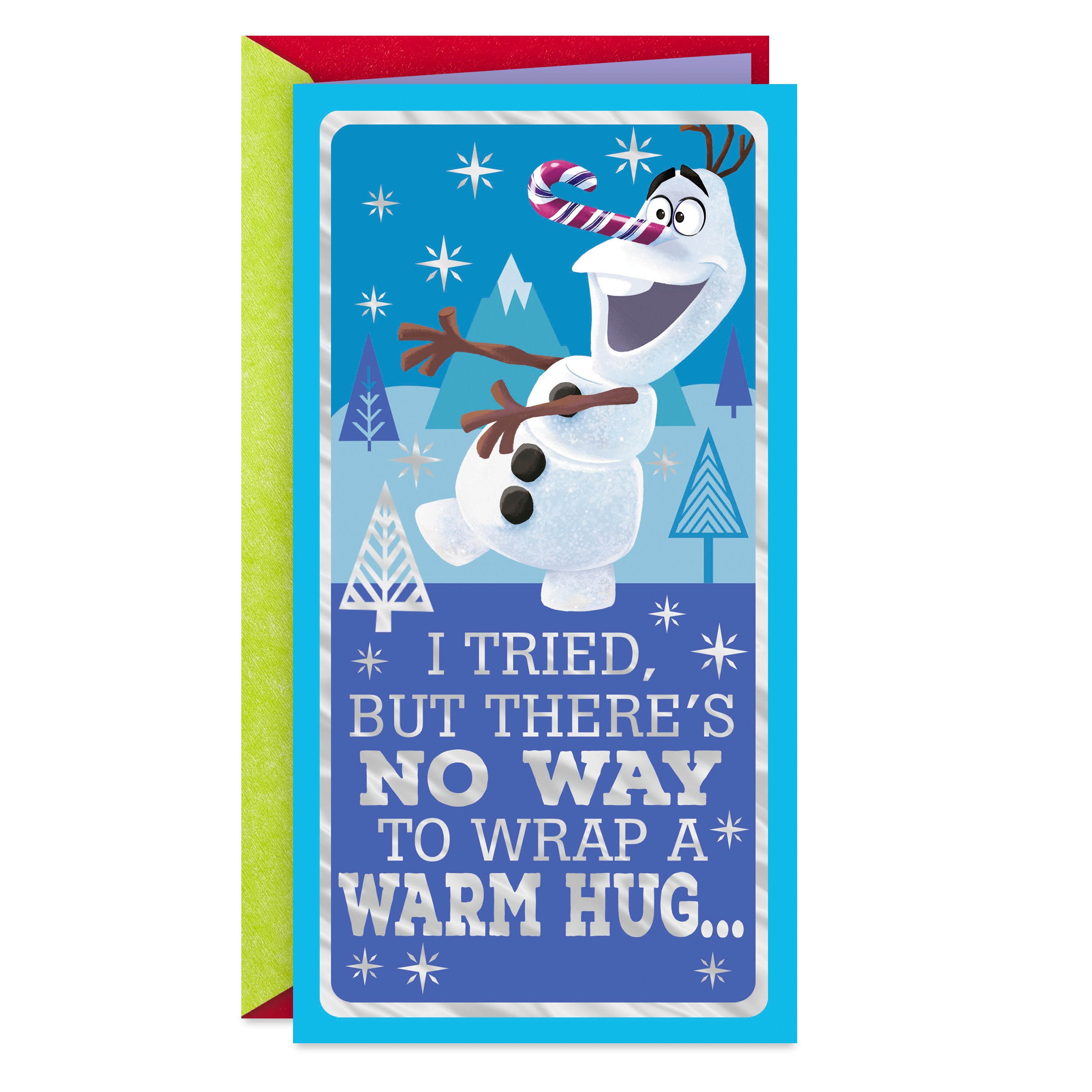 Hallmark Disney Frozen Money Holder Christmas Greeting Card (Olaf Warm Hug)