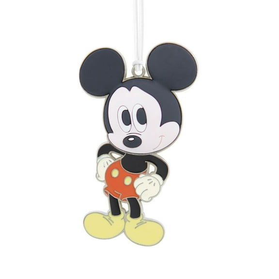 Hallmark Disney Mickey With Dimension Metal Christmas Ornament New with Card
