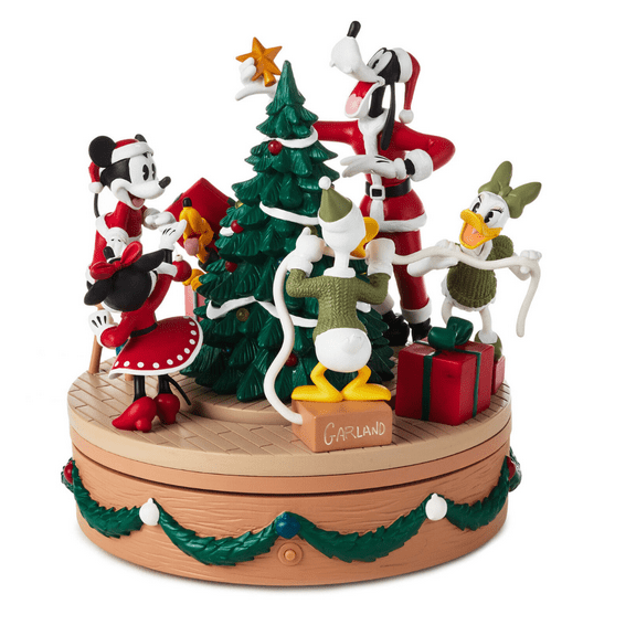 Hallmark Disney Mickey and Friends Christmas Musical Figurine W Light Motion New