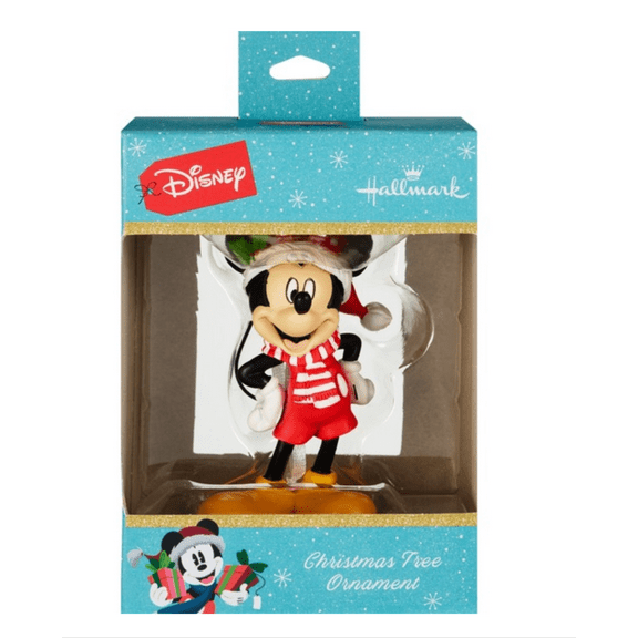 Hallmark Disney Mickey with Santa Hat Christmas Tree Ornament New with Box