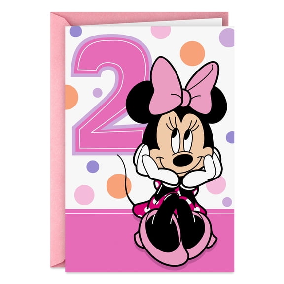 Hallmark Disney Minnie Mouse 2nd Birthday Card (Sweet Little You)