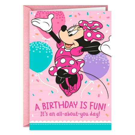 Hallmark Disney Minnie Mouse Birthday Card (Wishes Come True)